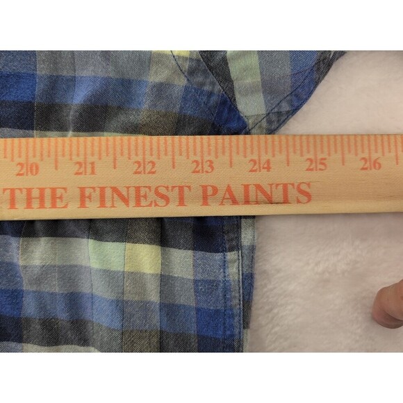 Pendleton Collared Short Sleeve Blue Plaid Button Up Shirt Mens XL - Picture 5 of 9